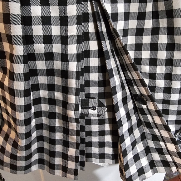 Coach | Jackets & Coats | Coach Check Trench Coat Black White Gingham ...